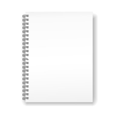 blank spiral notebook clipart