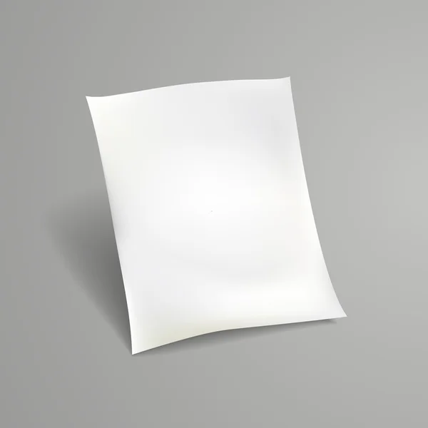 Hoja blanca de papel — Vector de stock