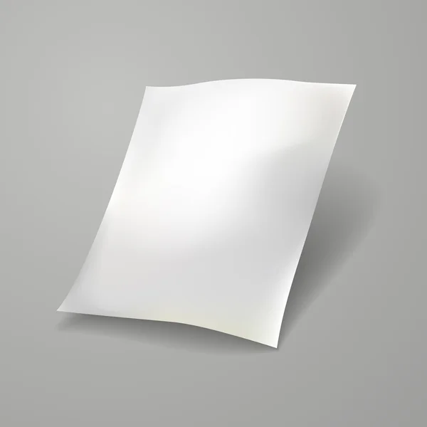 Feuille blanche de papier — Image vectorielle