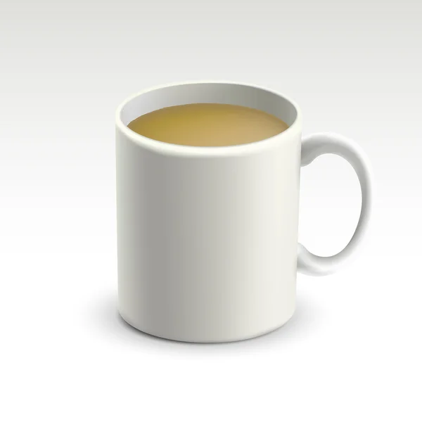 Xícara de chá de leite — Vetor de Stock