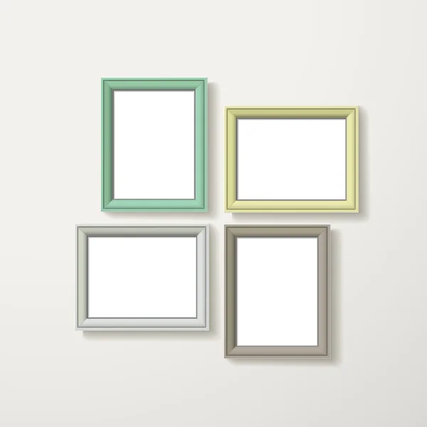 Coloridos marcos en blanco conjunto — Vector de stock