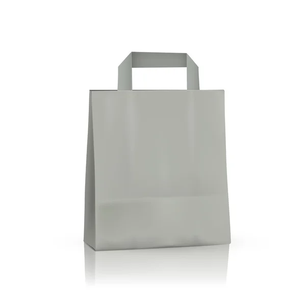 グレーの空白の紙バッグ — ストックベクタ