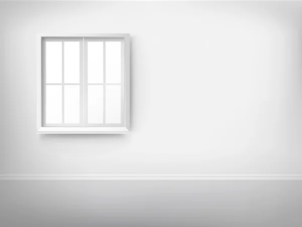 3d порожня кімната з вікном — стоковий вектор