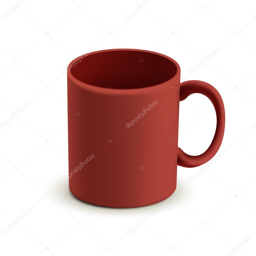 blank classic red mug