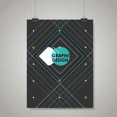 poster için geometrik modern tasarım şablonu