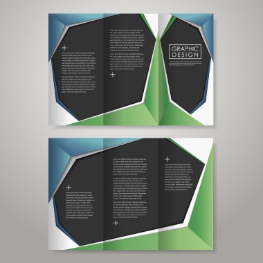 Kağıt tarzı tasarım üç katlı broşür için