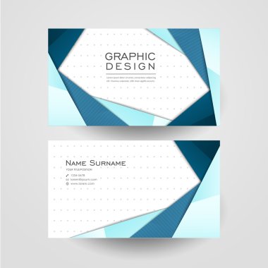 modern origami style design for business card clipart
