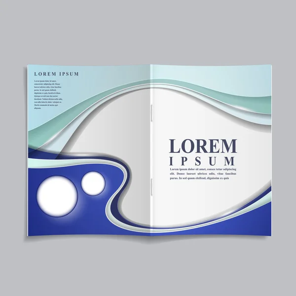 Modello di copertina del libro di design in stile tecnologico — Vettoriale Stock