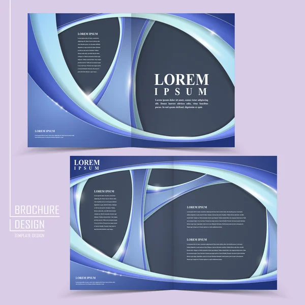 Abstract futuristic design for half-fold brochure — Stock Vector