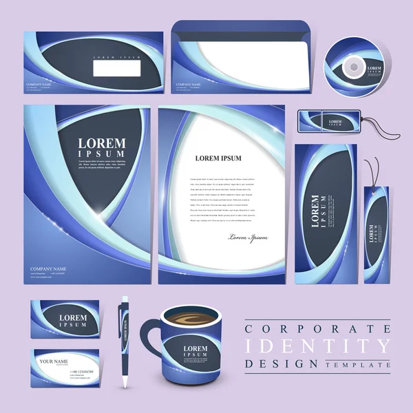 Abstract futuristic design for corporate identity — Stock Vector