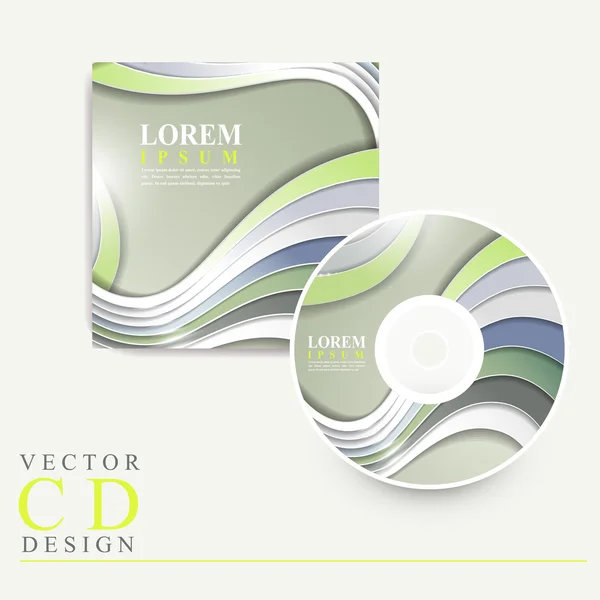 Design tecnológico moderno para capa de CD — Vetor de Stock