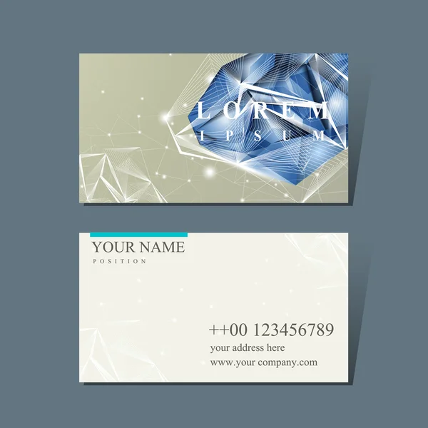 Business card with diamond element — Stock Vector