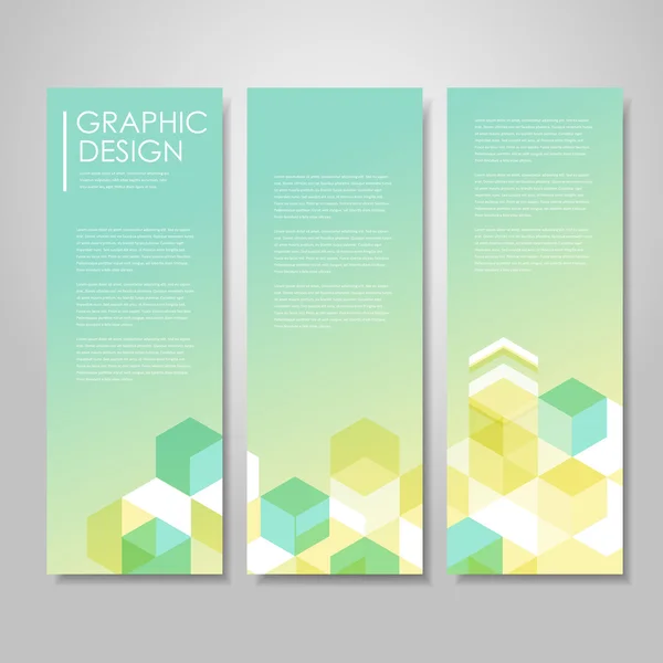 Simple background for banners set with hexagons element — Stock Vector