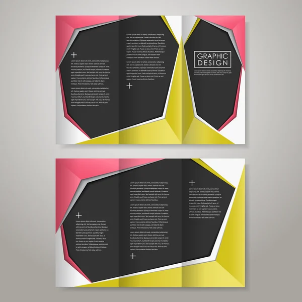 Design w stylu papieru do składanej broszury — Wektor stockowy