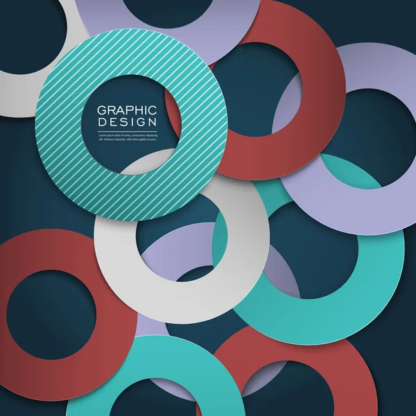 Farverige cirkel layout design til plakat – Stock-vektor