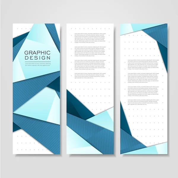 Modernes Origami-Design für Banner-Set — Stockvektor