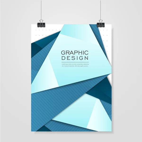 Modern origami style design for poster template — Stock Vector