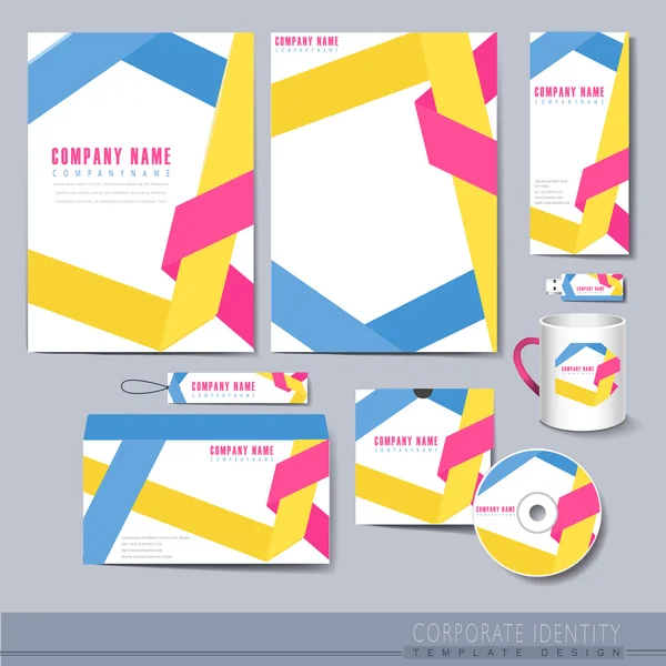 Origami gefaltete Linien Hintergrunddesign für Corporate Identity se — Stockvektor