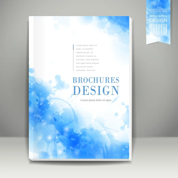本の表紙の水彩風の背景デザイン — ストックベクタ