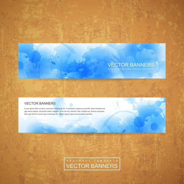 Aquarel stijl ontwerp van de achtergrond voor banners set — Stockvector