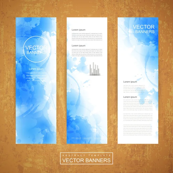 Aquarell-Stil Hintergrunddesign für Banner Set — Stockvektor