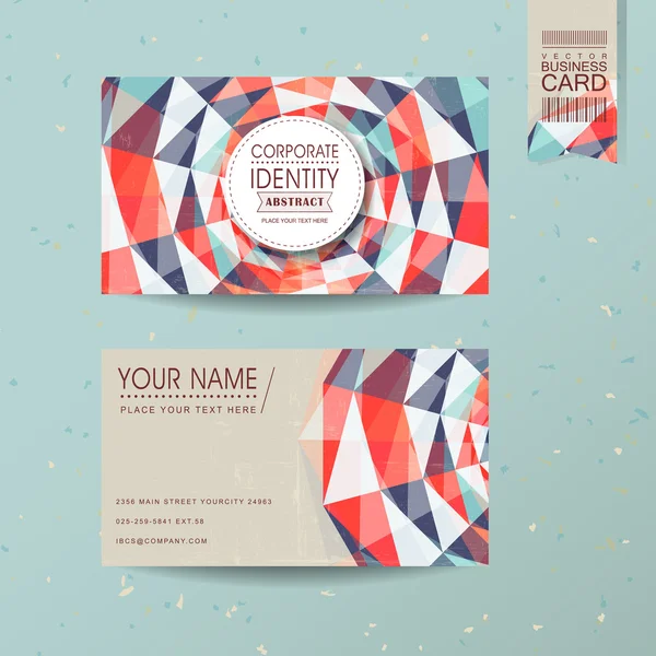 renkli geometrik arka plan tasarım kartvizit için