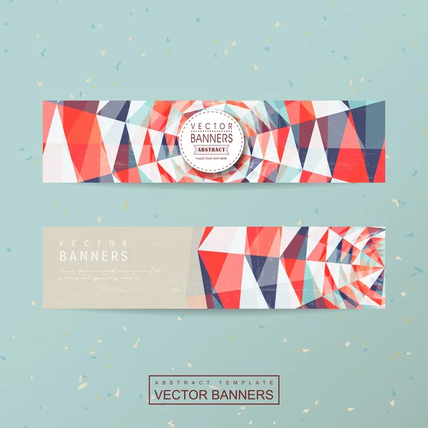 Colorful geometric background design for banners set — Stock Vector