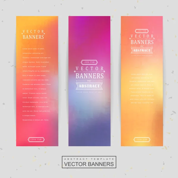 Glatte, bunte Hintergrundgestaltung für Banner-Set — Stockvektor