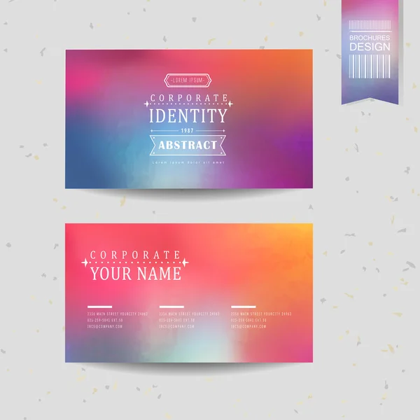 Diseño de fondo colorido liso para tarjeta de visita — Vector de stock