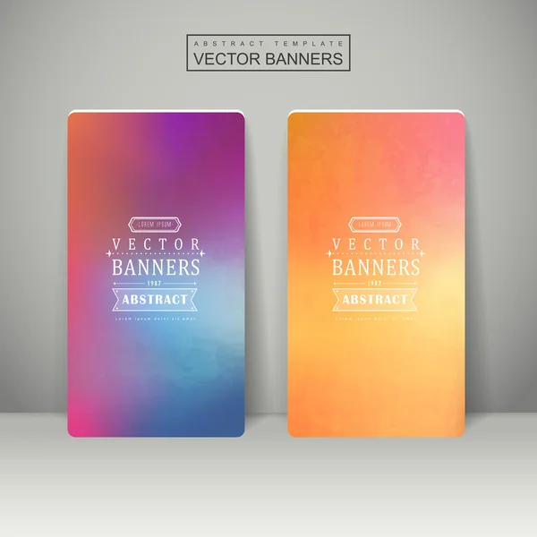 Soepele kleurrijke achtergrondontwerp voor banners set — Stockvector
