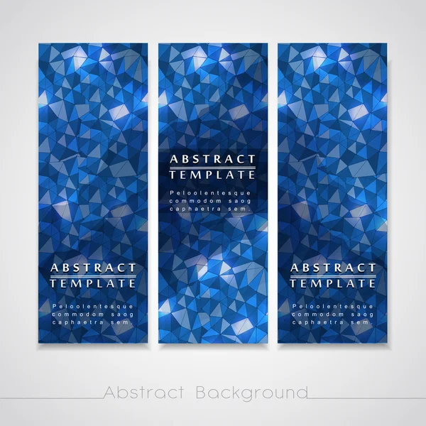 Disegno sfondo mosaico blu per set banner — Vettoriale Stock