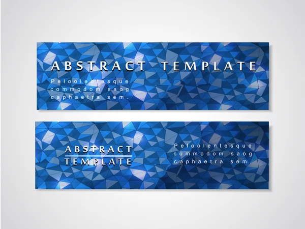 Bleu mosaïque fond design pour bannières ensemble — Image vectorielle