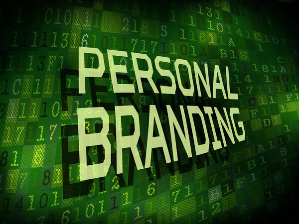 личные слова бренда изолированы на цифровом фоне
 