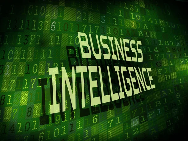 Business intelligence words isolated on digital background — Stock Vector