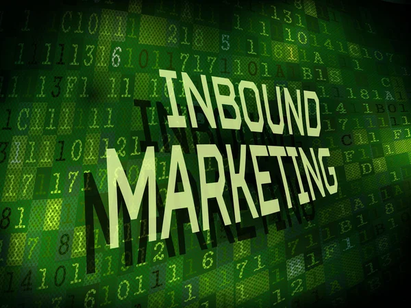 Palavras de inbound marketing isoladas em fundo digital — Vetor de Stock