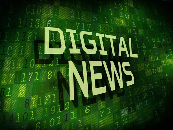 Notícias digitais isoladas em fundo digital —  Vetores de Stock