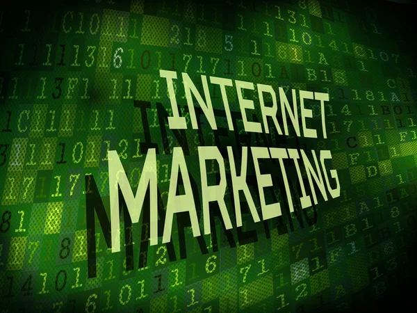 Palavras de marketing na internet isoladas em fundo digital — Vetor de Stock