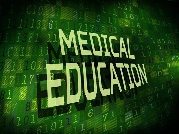 Parole di educazione medica isolate su sfondo digitale — Vettoriale Stock