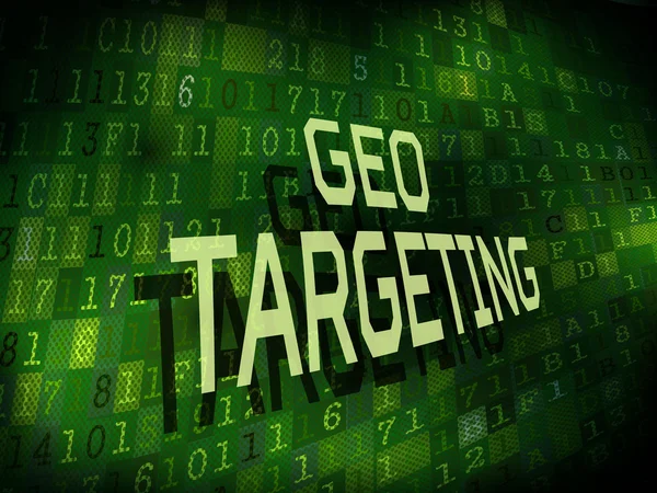 GEO targeting words isolated on digital background — Stock Vector