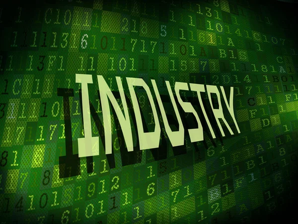 Przemysłu słowo na białym tle cyfrowy — Wektor stockowy