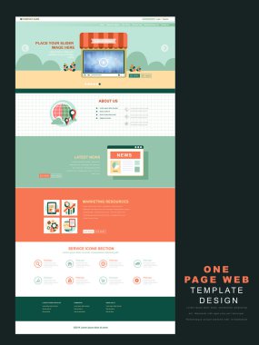 düz bir sayfa web sitesi şablonu 