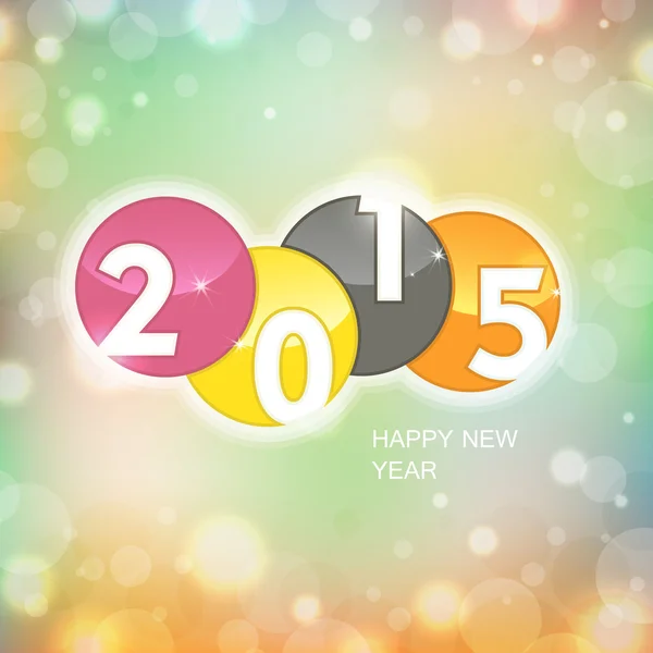 2015 Bonne année fond coloré — Image vectorielle