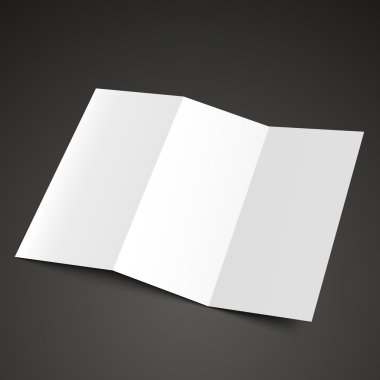 blank tri-fold brochure design  clipart
