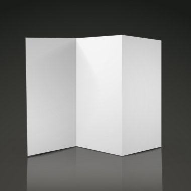 boş üç katlı broşür tasarımı 