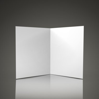 yarı katlı broşür tasarımı boş 