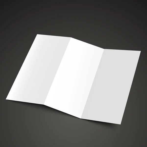 Diseño de folleto en blanco tri-fold — Archivo Imágenes Vectoriales