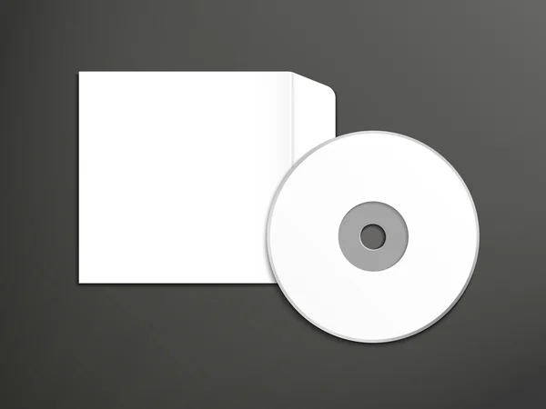 Пустой шаблон DVD и конверта — стоковый вектор