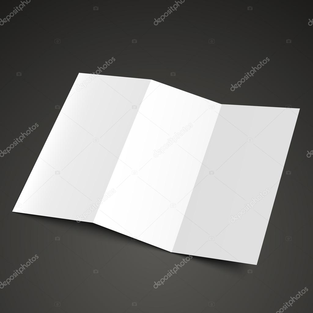 blank tri-fold brochure design 