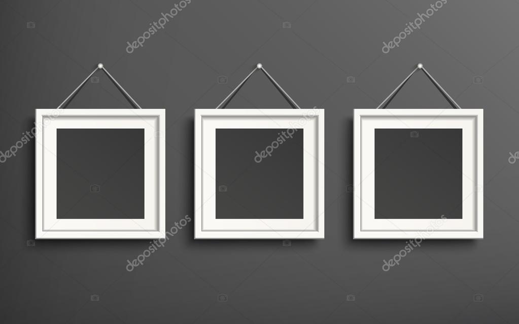 Blank picture frame template set — Stock Vector © kchungtw 57979097