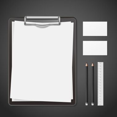 boş kurumsal kimlik kırtasiye seti